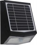 solar-powered adjustable outdoor motion sensor led wall pack for enhanced security: ideal for garage, front door, courtyard, garden, and pathway lighting logo