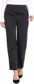 img 2 attached to 👖 AUQCO Women Dress Pants: Stylishly Slim Skinny Trousers for Casual Business & Office wear