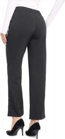 img 3 attached to 👖 AUQCO Women Dress Pants: Stylishly Slim Skinny Trousers for Casual Business & Office wear