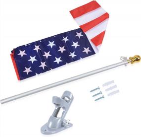 img 3 attached to 6.5 FT Flag Pole Kit For American Flag Outdoor - Voilamart Flag Pole For House, Garden Flag Pole Mount Holder For Commercial Or Residential Use