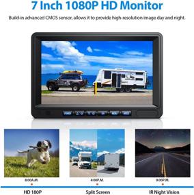 img 2 attached to ZEROXCLUB HD Backup Camera System Kit, Loop Recording 7" Monitor With Wired Rear View Camera, IR Night Vision Waterproof Camera With Safe Parking Lines For Bus, Semi-Truck, Trailer, RV, Camper BY701A