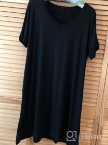 img 8 attached to Soft Knit Nightgowns For Women: Short-Sleeve Sleepwear With V-Neck And Night Shirts In Sizes S-XXL By CzDolay