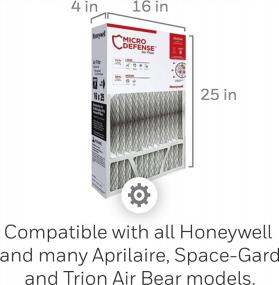 img 3 attached to Honeywell Home MicroDefense AC Furnace Air Filter 16x25x4 MERV 8: High-Efficiency Filtration (1 Pack)