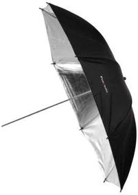 img 1 attached to 43" Fotodiox Premium Grade Studio Umbrella - Black & Silver Reflective With Fine Grain Silver Interior