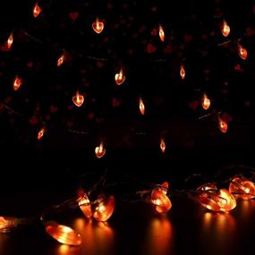 img 1 attached to 20 LED Rose String Lights - Perfect Valentine'S Day Decorations For Weddings, Parties & Indoors/Outdoors!