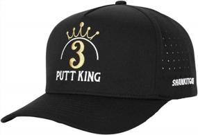 img 4 attached to ShankitGolf Three-Putt King Регулируемая черная шляпа для гольфа: веселый подарок для гольфа, идеально подходящий для любителей гольфа