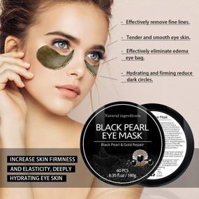 img 3 attached to 60PCS Black Pearl Under Eye Patches With Collagen Gel Pad For Anti-Aging, Brightening, And Dark Circle Treatment In Women And Men - Reduce Puffy Eyes, Fine Lines, And Wrinkles