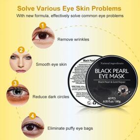 img 1 attached to 60PCS Black Pearl Under Eye Patches With Collagen Gel Pad For Anti-Aging, Brightening, And Dark Circle Treatment In Women And Men - Reduce Puffy Eyes, Fine Lines, And Wrinkles