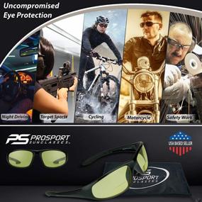 img 1 attached to Nighttime Safety Essential: ProSPORT Yellow Bifocal Glasses Z87 For Men And Women Driving And Riding