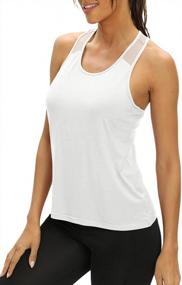 img 1 attached to Women'S Mesh Racerback Tank Tops: Perfect For Workouts, Yoga & Running!
