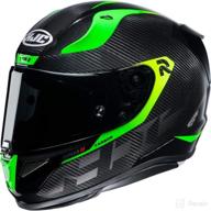 🏍️ hjc rpha 11 pro carbon bleer street motorcycle helmet for men - mc-3h / size medium logo