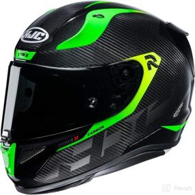 img 1 attached to 🏍️ HJC RPHA 11 Pro Carbon Bleer Street Motorcycle Helmet for Men - MC-3H / Size Medium