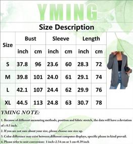 img 1 attached to YMING Women'S Fall Casual Knit Sweaters Long Sleeve Open Front Cardigan Solid Color Baggy Sweaters With Pocket