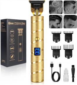 img 3 attached to Effortlessly Achieve Professional Haircuts At Home With Qhou Electric T Outline Trimmer & Clippers Set