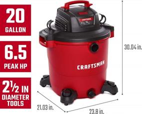 img 3 attached to Heavy-Duty 20 Gallon 6.5HP Wet/Dry Vacuum By CRAFTSMAN - Includes Attachments!