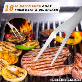 img 1 attached to POLIGO 5PCS BBQ Grill Accessories Set In Carrying Bag Bundle With Safe Stainless Steel Wire Grill Brush And Scraper For All Barbecue Grills - Ideal Birthday Father'S Day Grilling Gifts For Men Dad