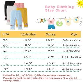 img 3 attached to 👶 U·nikaka 5-Pack Toddler and Baby Girl Stretchy Flare Pants with Ruffle Fleece Pant Leggings