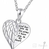 img 1 attached to Sterling Silver Angel Wings Urn Necklace - Forever In My Heart Cremation Jewelry For Women review by Dustin Ferguson