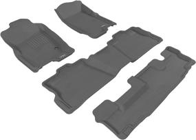 img 4 attached to 3D MAXpider Custom Fit Kagu Floor Mat (Gray) For 2006-2010 Ford Explorer - 1ST Row 2ND Row 3RD Row