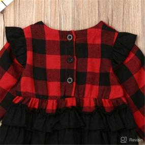 img 1 attached to 🧥 Quilted Plaid Toddler Girl Puffer Vest Gilet Jacket Outwear Winter Outfit