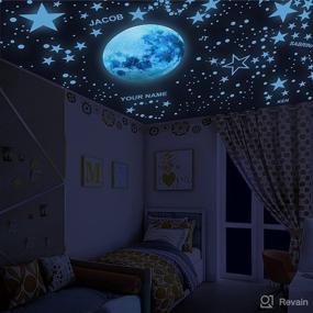 img 1 attached to 🌟 Personalized Glow in the Dark Ceiling Stars with Alphabet!- Glow in the Dark Wall Decals Featuring Glow Stars and Moon - Glow in the Dark Stickers for Kids' Room Décor - Glow in the Dark Kids' Alphabet for Learning