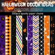 miahart 300 pieces halloween paper chains halloween theme paper craft supplies for party decorations, 10 diffetent design logo