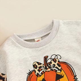 img 1 attached to Унисекс костюм на Хэллоуин для малышей: толстовка-комбинезон с изображением тыквы, длинными рукавами и свободным кроем для идеального осеннего образа.