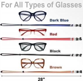 img 1 attached to 👓 SIGONNA Premium Eco Leather Eyeglasses Holder Strap Cord - Eyeglasses String Holder Chain Necklace - Glasses Cord Lanyard - Eyeglass Retainer