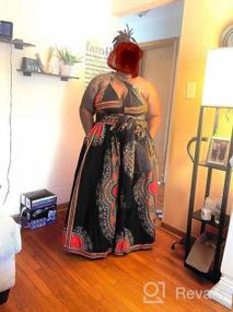 img 6 attached to Женское платье макси в ярком африканском принте - великолепное длинное платье Дашики