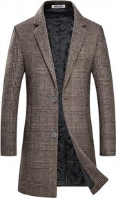img 4 attached to Winter Perfection: BOJIN Mens Wool Blend Trench Coat - A Classic And Stylish Business Overcoat
