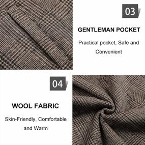 img 1 attached to Winter Perfection: BOJIN Mens Wool Blend Trench Coat - A Classic And Stylish Business Overcoat