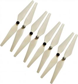 img 4 attached to RAYCorp 1045 Self-Tightening (10X4.5) Propellers. 8 Pieces(4CW, 4CCW) White - Polycarbonate 10-Inch Quadcopters & Multirotors Props + Battery Strap