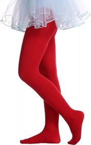 img 3 attached to EVERSWE Semi-Opaque Microfiber Footed Tights For Girls: Comfortable And Stylish For Any Outfit