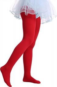 img 1 attached to EVERSWE Semi-Opaque Microfiber Footed Tights For Girls: Comfortable And Stylish For Any Outfit