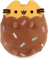 6-inch gund pusheen stuffed animal, chocolate-dipped cookie squisheen, ideal for ages 8 and up, brown/yellow, seo-optimized product name logo