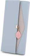 стильный и безопасный: женский кожаный веганский rfid-кошелек uto с подвеской в ​​виде листа и несколькими органайзерами логотип
