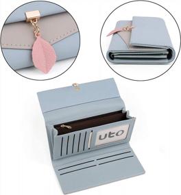 img 2 attached to Stylish And Secure: UTO Women'S Leather Vegan RFID Wallet With Leaf Pendant And Multiple Organizers