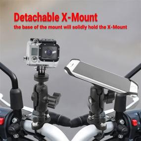 img 1 attached to 🏍️ GUAIMI Motorcycle Phone Mount: Universal Bracket for 7/8''-1 1/8'' Handlebar on MT/FZ-07, XSR700, MT-09, FZ-09, FJ-09, Tracer Series (14-18/15-18)