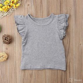 img 3 attached to Toddler T Shirts Cotton Sleeve Clothes Apparel & Accessories Baby Girls : Clothing