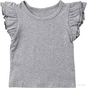 img 4 attached to Toddler T Shirts Cotton Sleeve Clothes Apparel & Accessories Baby Girls : Clothing