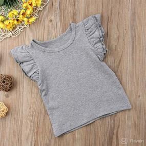 img 2 attached to Toddler T Shirts Cotton Sleeve Clothes Apparel & Accessories Baby Girls : Clothing