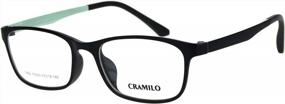 img 4 attached to Stylish And Durable: Men'S Lightweight TR90 Plastic Optical Eyeglasses Frame