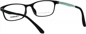 img 1 attached to Stylish And Durable: Men'S Lightweight TR90 Plastic Optical Eyeglasses Frame