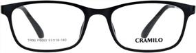 img 3 attached to Stylish And Durable: Men'S Lightweight TR90 Plastic Optical Eyeglasses Frame