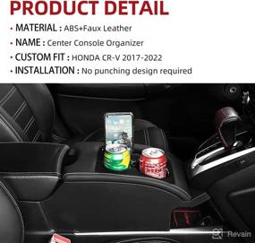img 1 attached to Органайзер для центральной консоли для Honda CR-V CRV 2017 2018 2019 2020 2021 2022 Ящик для хранения подлокотника Лоток для подстаканника Аксессуары для телефона