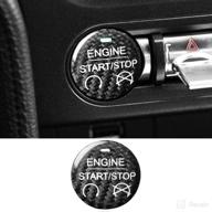 🚘 enhance your car's style with gzxinwei black carbon fiber sticker engine start stop button decoration cover logo