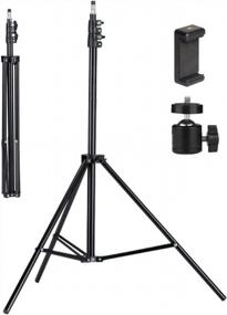 img 4 attached to Versatile Cell Phone Tripod Stand For Video Recording, Vlogging, And Live Streaming - Adjustable From 27 To 80 Inches