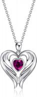 angel wings birthstone heart necklace - a sterling silver gift for women on valentine's, anniversary & birthday logo
