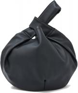 women's soft volume top handle bag wristlet clutch pouch earnda small tote logo