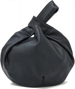img 4 attached to Женская мягкая объемная сумка с верхней ручкой и ремешком на запястье Earnda Small Tote